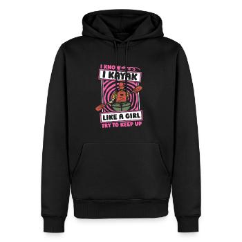 Kayaker Funny - Men’s Premium Organic Hoodie - black - Front - Nico (187cm)