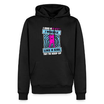 Wrestling Wrestler Mädchen - Männer Premium Bio Hoodie - Schwarz - Vorne - Nico (187cm)