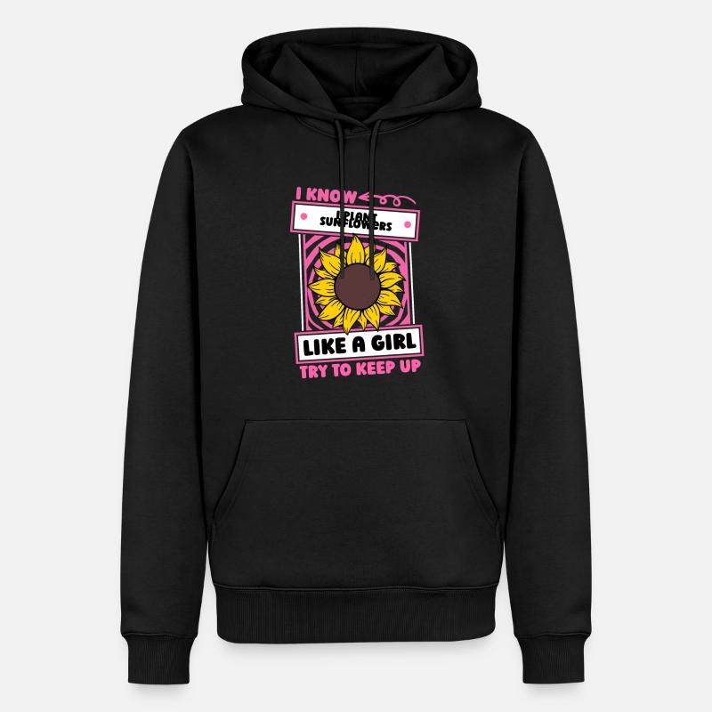 Fille de tournesol - Sweat à capuche Premium bio Homme - noir