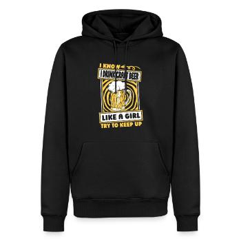 Bière artisanale Bière artisanale drôle - Sweat à capuche Premium bio Homme - noir - Devant - Nico (187cm)