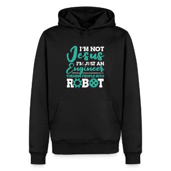 Robotik Ai Roboter Sarkastisch - Männer Premium Bio Hoodie - Schwarz - Vorne - Nico (187cm)