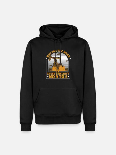 Ölfeld Bohrinsel Komisch - Männer Premium Bio Hoodie - Schwarz