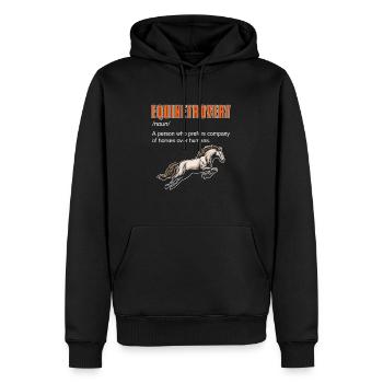 Sports équestres à cheval Drôle d’équitation - Sweat à capuche Premium bio Homme - noir - Devant - Nico (187cm)