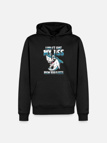 Drôle de requin - Sweat à capuche Premium bio Homme - noir