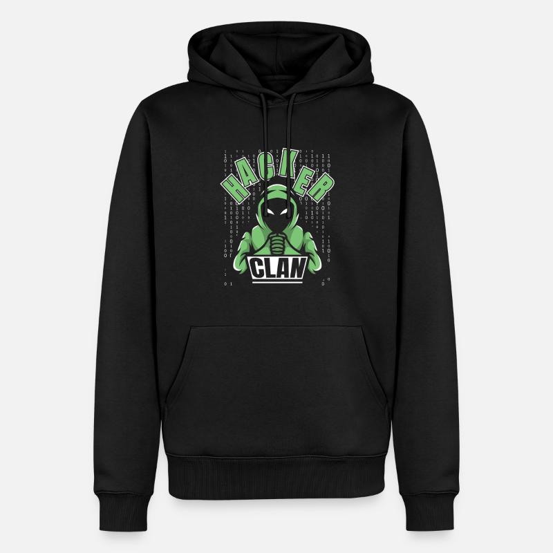 Entwickler Coder Programmierer Hacker - Männer Premium Bio Hoodie - Schwarz