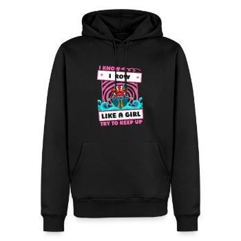 Aviron filles - Sweat à capuche Premium bio Homme - noir - Devant - Nico (187cm)