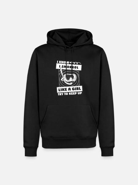 Schnorcheln Mädchen - Männer Premium Bio Hoodie - Schwarz