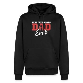 Taekwondo Père Taekwondo - Sweat à capuche Premium bio Homme - noir - Devant - Nico (187cm)