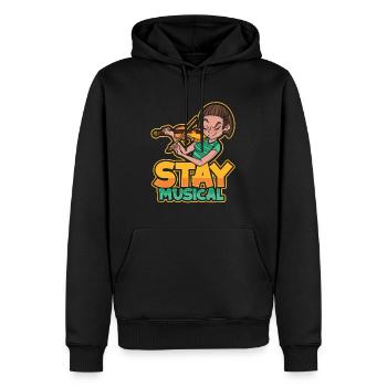 Violine Geige Musical - Männer Premium Bio Hoodie - Schwarz - Vorne - Nico (187cm)