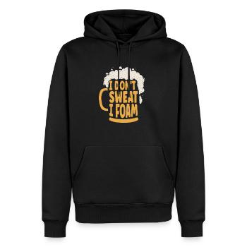 Bière artisanale Bière artisanale drôle - Sweat à capuche Premium bio Homme - noir - Devant - Nico (187cm)