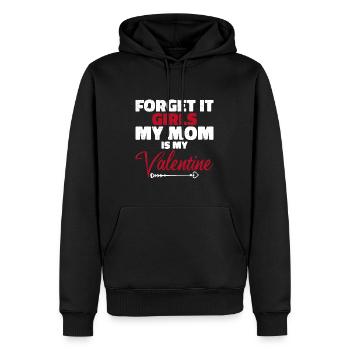 Vergiss es Mädchen meine Mutter ist mein Valentinstag - Männer Premium Bio Hoodie - Schwarz - Vorne - Nico (187cm)