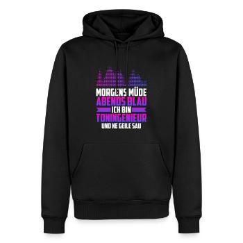 Tontechniker Toningenieur - Männer Premium Bio Hoodie - Schwarz - Vorne - Nico (187cm)