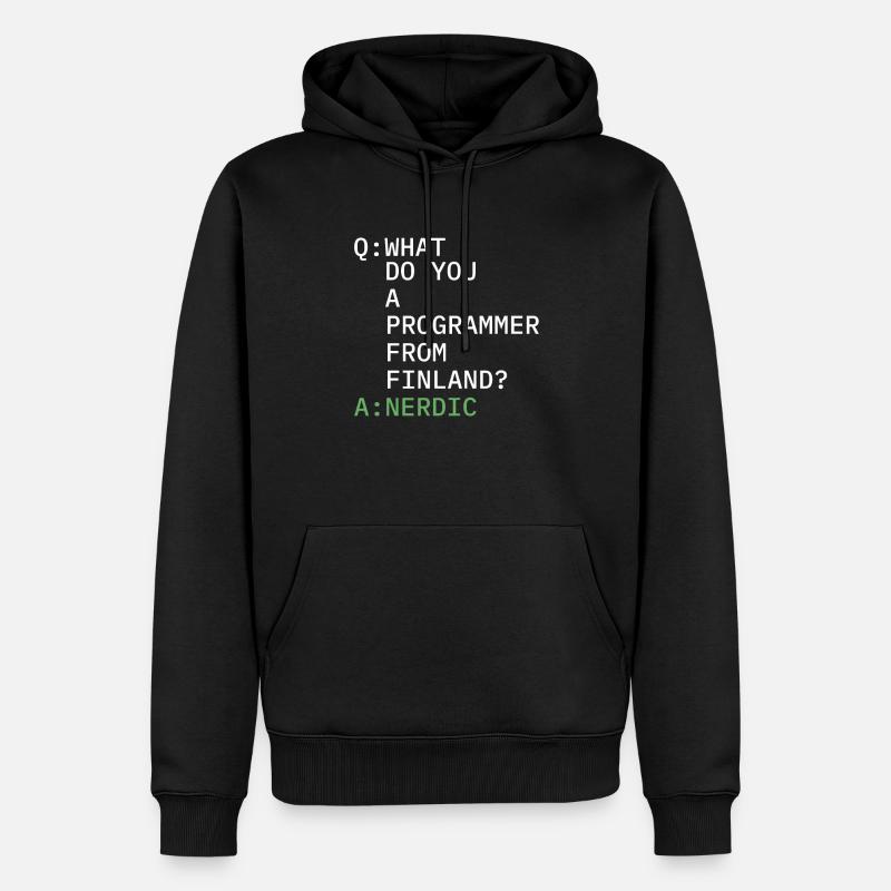 Entwickler Coder Programmierer Komisch - Männer Premium Bio Hoodie - Schwarz