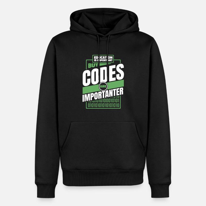 Entwickler Coder Programmierer Lustig - Männer Premium Bio Hoodie - Schwarz