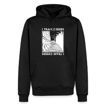 Developer Coder Programmer Calculator - Men’s Premium Organic Hoodie - black - Front - Nico (187cm)