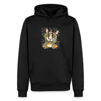 Meerschwein Meerschweinchen Sonnenbrillenschal - Männer Premium Bio Hoodie - Schwarz - Vorne - Nico (187cm)