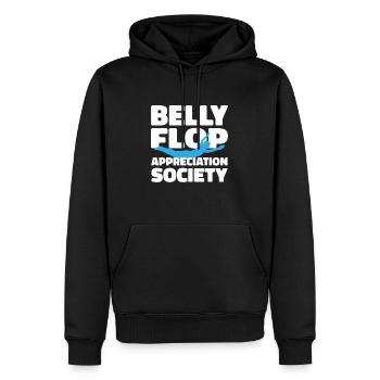 Diving Diver Belly clap - Men’s Premium Organic Hoodie - black - Front - Nico (187cm)