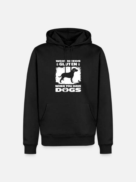 Gluten Free Dog - Men’s Premium Organic Hoodie - black