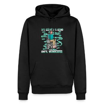 Rollstuhl Rollstuhlfahrer Perfekt - Männer Premium Bio Hoodie - Schwarz - Vorne - Nico (187cm)
