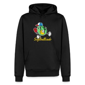 Avocat de softball - Sweat à capuche Premium bio Homme - noir - Devant - Nico (187cm)