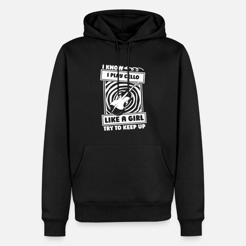 Cello Cellist Mädchen - Männer Premium Bio Hoodie - Schwarz