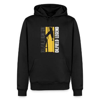 Légende de la plate-forme pétrolière - Sweat à capuche Premium bio Homme - noir - Devant - Nico (187cm)