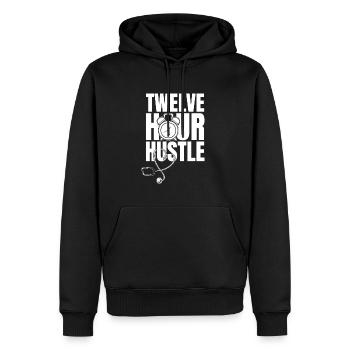 Krankenschwester Stethoskop - Männer Premium Bio Hoodie - Schwarz - Vorne - Nico (187cm)