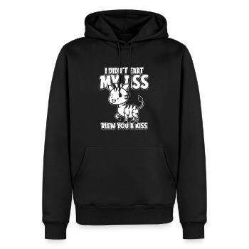 Zèbre Drôle - Sweat à capuche Premium bio Homme - noir - Devant - Nico (187cm)