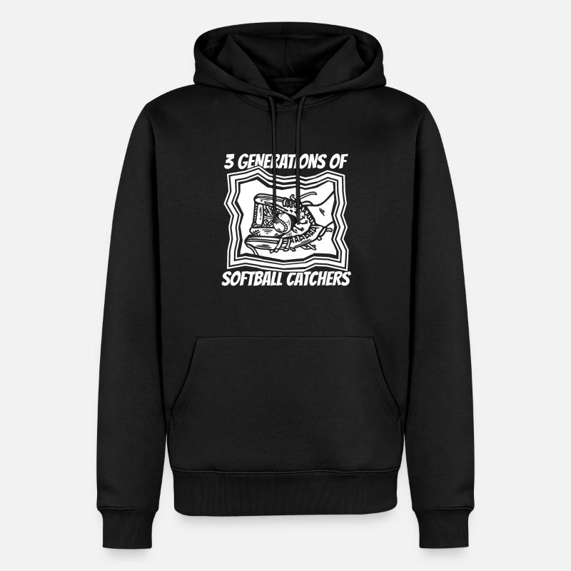Gant de balle molle - Sweat à capuche Premium bio Homme - noir