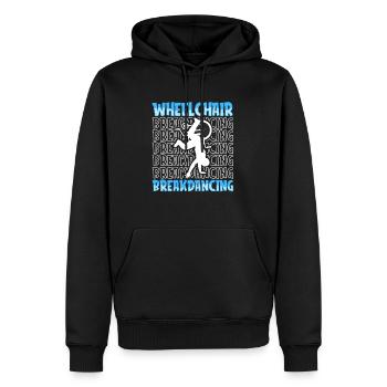 Breakdance Breakdancer Breakdance Fauteuil roulant - Sweat à capuche Premium bio Homme - noir - Devant - Nico (187cm)
