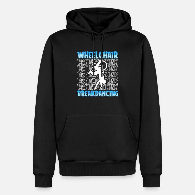 Breakdance Breakdancer Breakdance Fauteuil roulant - Sweat à capuche Premium bio Homme - noir