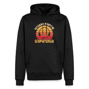 Notruf Leitstelle Einsatzzentrale - Männer Premium Bio Hoodie - Schwarz - Vorne - Nico (187cm)