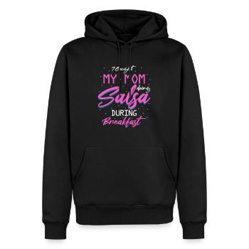 Maman Mère Drôle de Danse Mère - Sweat à capuche Premium bio Homme - noir - Devant - Nico (187cm)