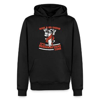 Christ Christianity Resurrection - Men’s Premium Organic Hoodie - black - Front - Nico (187cm)