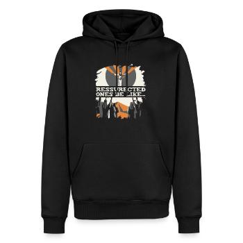 Christ Christianity Resurrection - Men’s Premium Organic Hoodie - black - Front - Nico (187cm)