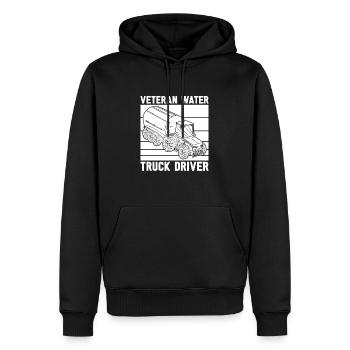 Lkw Fahrer Trucker Lastwagenfahrer Veteran - Männer Premium Bio Hoodie - Schwarz - Vorne - Nico (187cm)