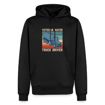 Lkw Fahrer Trucker Lastwagenfahrer Veteran - Männer Premium Bio Hoodie - Schwarz - Vorne - Nico (187cm)