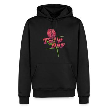 Tulpen Lustig Tulpen - Männer Premium Bio Hoodie - Schwarz - Vorne - Nico (187cm)