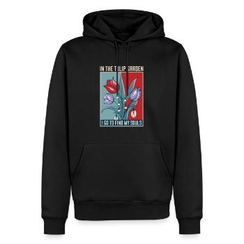 Tulipe Soul Tulipes - Sweat à capuche Premium bio Homme - noir - Devant - Nico (187cm)