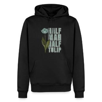 Tulipes Guy Tulipes - Sweat à capuche Premium bio Homme - noir - Devant - Nico (187cm)