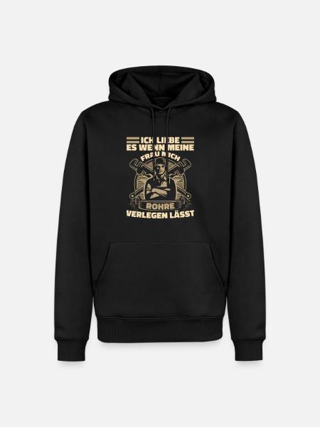 Rohrleitungsbauer Schlüssel - Männer Premium Bio Hoodie - Schwarz