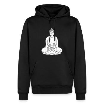 Buddha Buddhist - Men’s Premium Organic Hoodie - black - Front - Nico (187cm)
