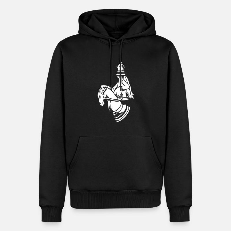 Reine des échecs - Sweat à capuche Premium bio Homme - noir
