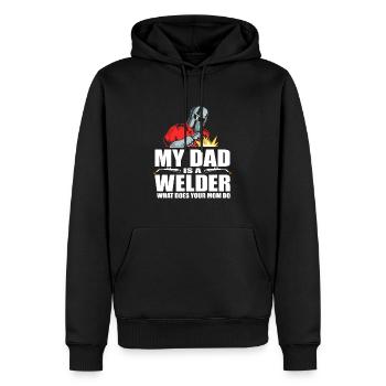 Welder Locksmith Dad - Men’s Premium Organic Hoodie - black - Front - Nico (187cm)