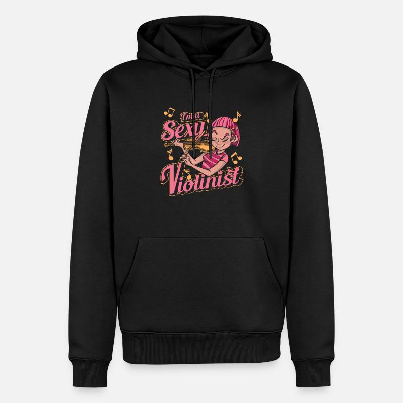 Violon Violon - Sweat à capuche Premium bio Homme - noir