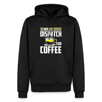 Emergency call control center coffee - Men’s Premium Organic Hoodie - black - Front - Nico (187cm)