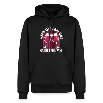 Hobby Gardener Garden Wine Gardening Brother - Sweat à capuche Premium bio Homme - noir - Devant - Nico (187cm)