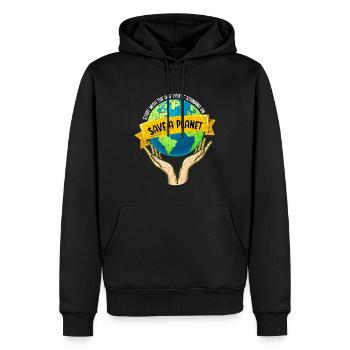 Save A Planet Nature Lover Environmentalist - Männer Premium Bio Hoodie - Schwarz - Vorne - Nico (187cm)