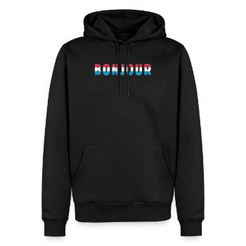 Bonjour Good Morning Country France - Männer Premium Bio Hoodie - Schwarz - Vorne - Nico (187cm)
