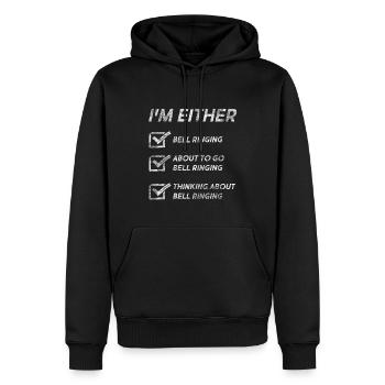 Bell Ringing Lovers Funny Bell Ringing Quotes - Männer Premium Bio Hoodie - Schwarz - Vorne - Nico (187cm)